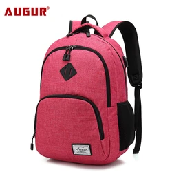 AUGUR USB Unisex Design Backpack Book Bags School Backpack Casual Rucksack Daypack Oxford Canvas Laptop Fashion Man Backpacks