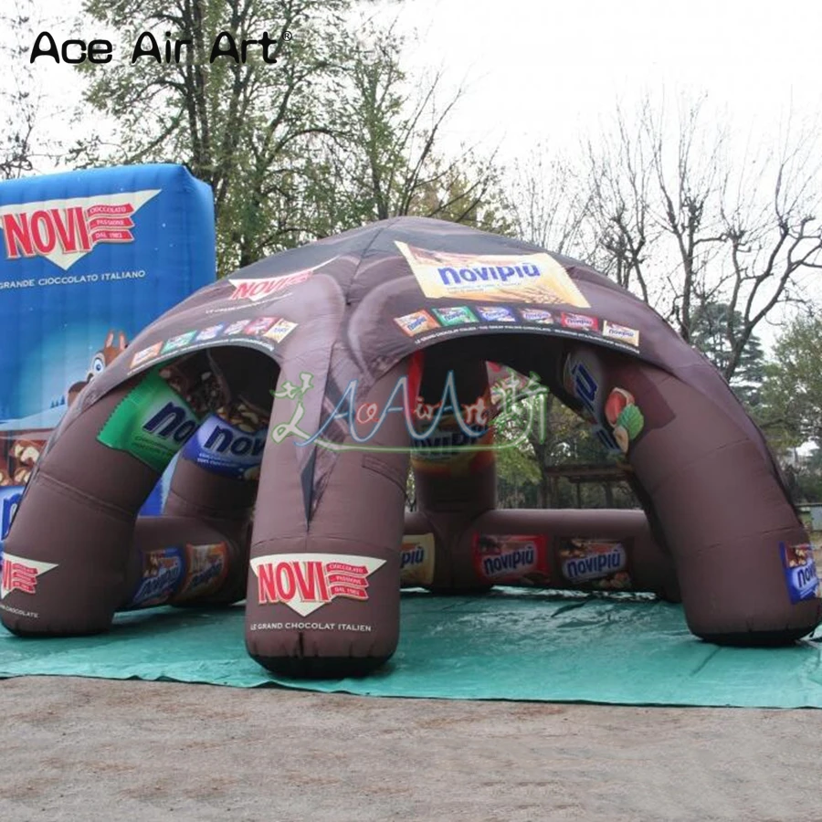 Tenda gonfiabile del riparo del baldacchino del partito della cupola della cupola dell'aria della tenda del ragno del diametro di 6m 6 gambe con il Logo su ordinazione per la decorazione di evento all'aperto