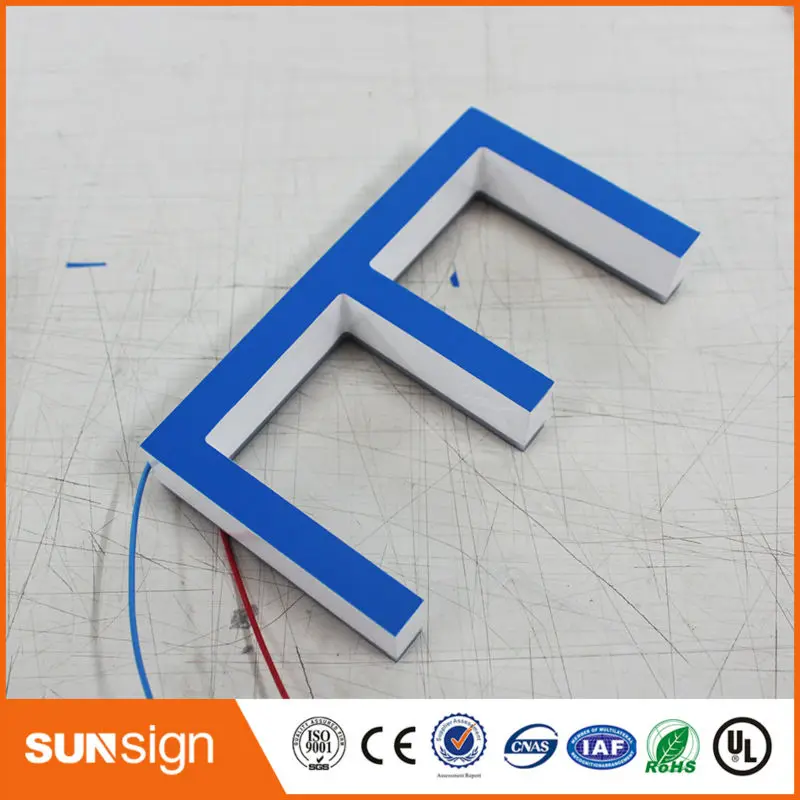 Alta luminosità acrilico negozio di fronte segnaletica, acrilico led lettera segno