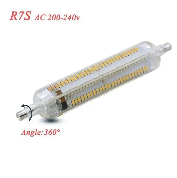 

AC220V AC110V Silicone 360 Degree R7S 3014SMD 10W 78MM / 15W 118MM LED Horizontal Plug Lights Flood Light Corn Lamp Bulb