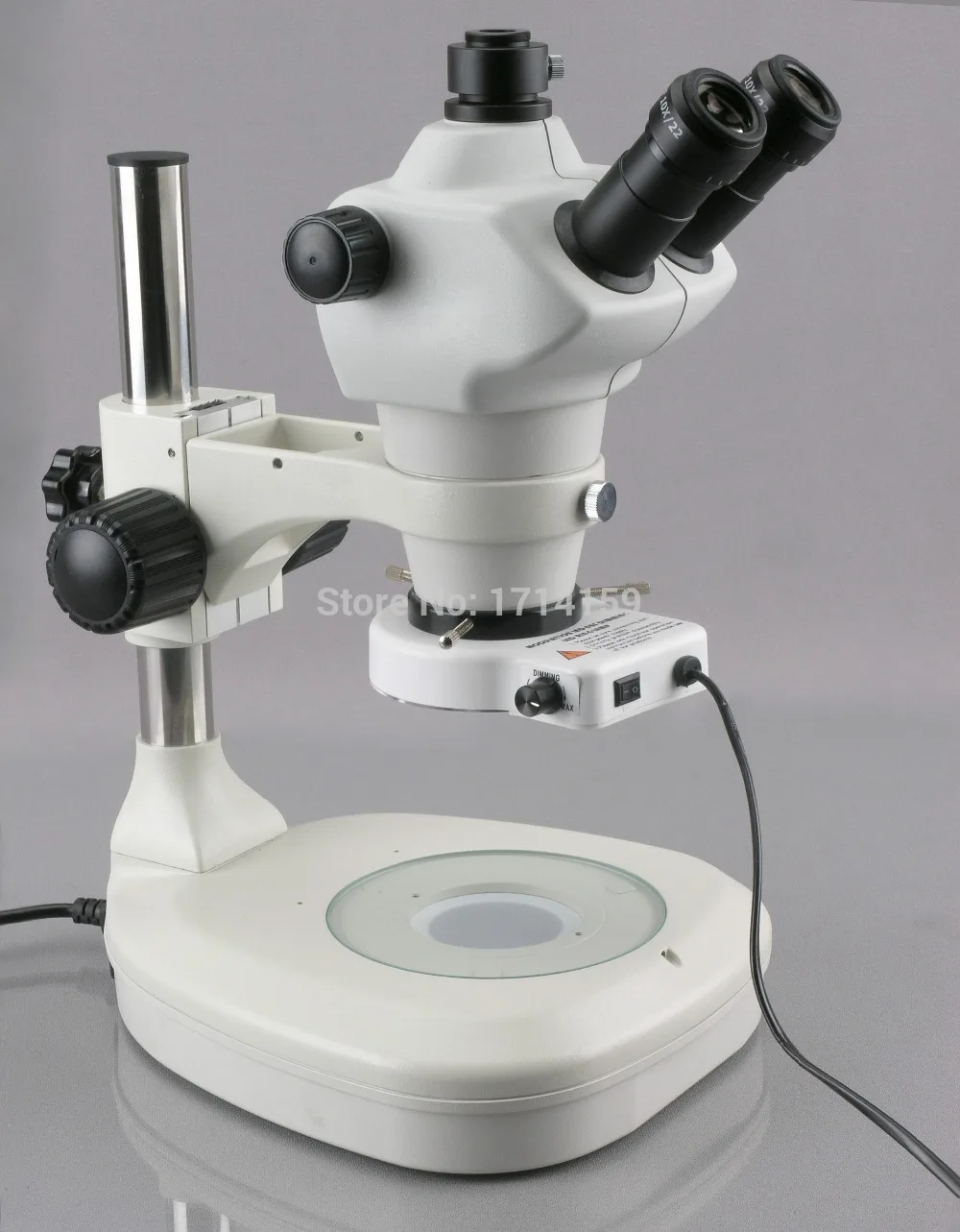 AmScope-مستلزمات إصلاح الهواتف الذكية ، حامل عمود استريو ، تكبير ، مجهر ثنائي العينين ، مع ضوء LED سفلي ، 8X-50X