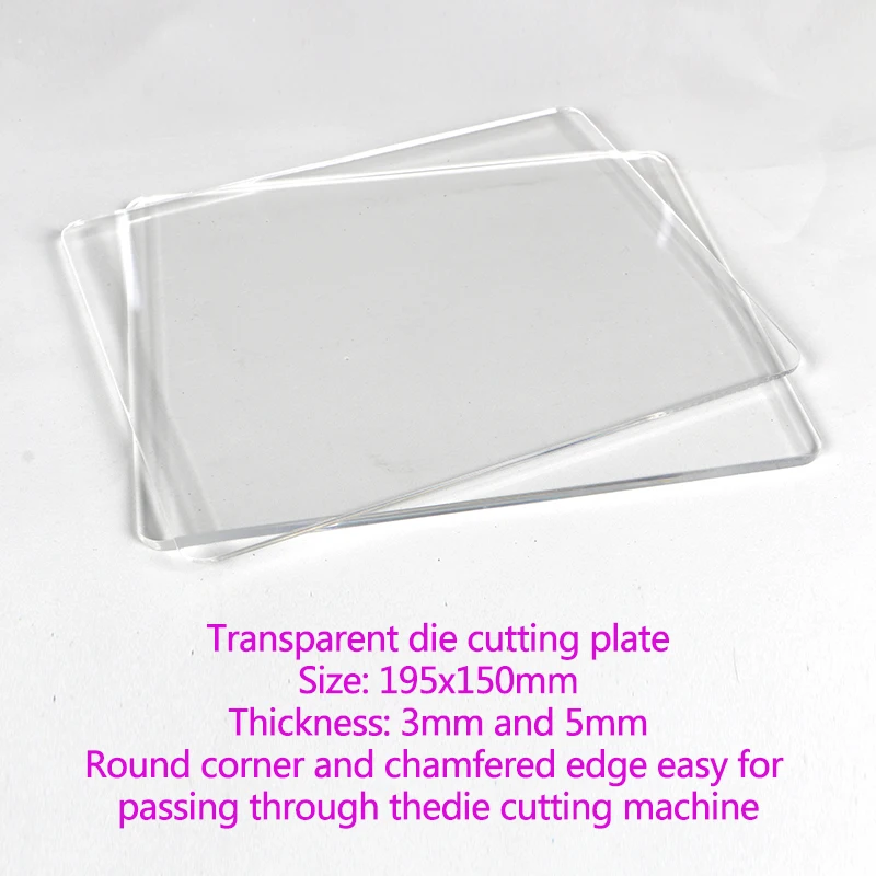 DUOFEN die cutting tools T0012 transparent die cutting plate for A5 150mm Middle size die cutting machine