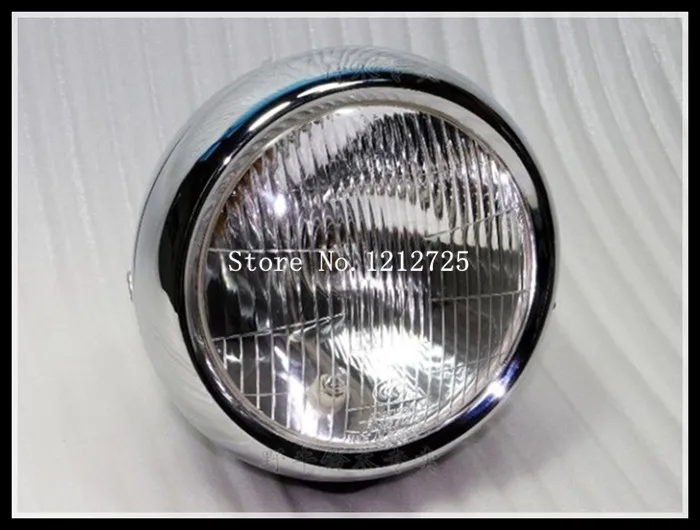 Wangjiang GN 250 Motorcycle headlights GN250 Headlight assembly  Glass mask Metal chrome lamp housing