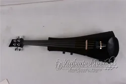 black New 4 string 4/4 Electric Violin Flame guitar shape Powerful Sound Big jack #4-5 red  color