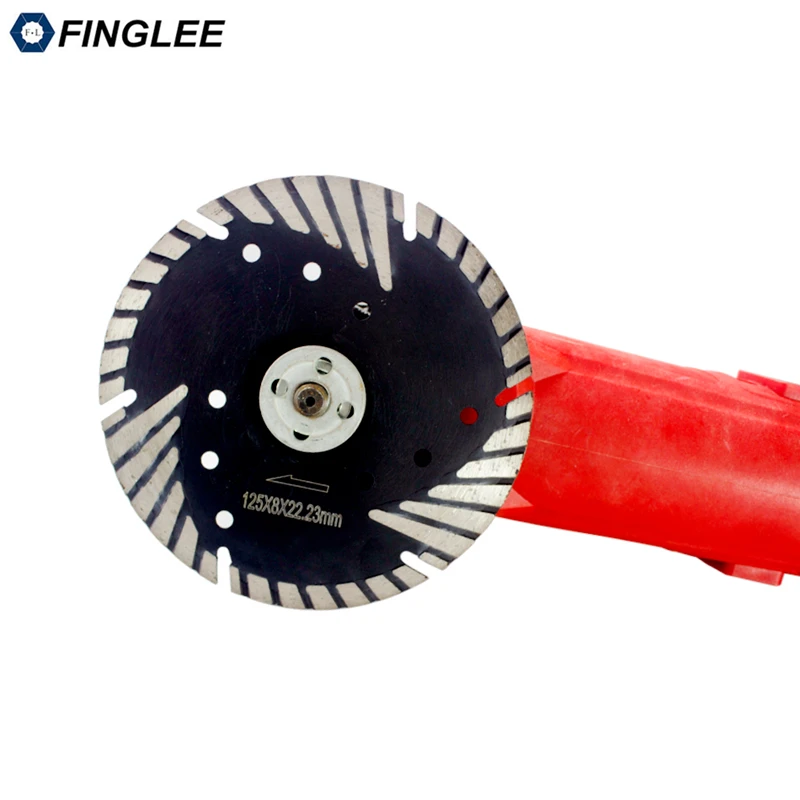 FINGLEE 4.5/5/6/7/9 inch Granite Diamond Cutting Saw Blade Cutting DiscTurbo Teeth Slant Protection for Concrete, Marble Stone