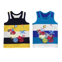 2024 New Arrival Boys Undershirts 2pcs/lot Cotton summer sleeveless t shirt Fashion Girls Tees Baby Clothes Children Clothing