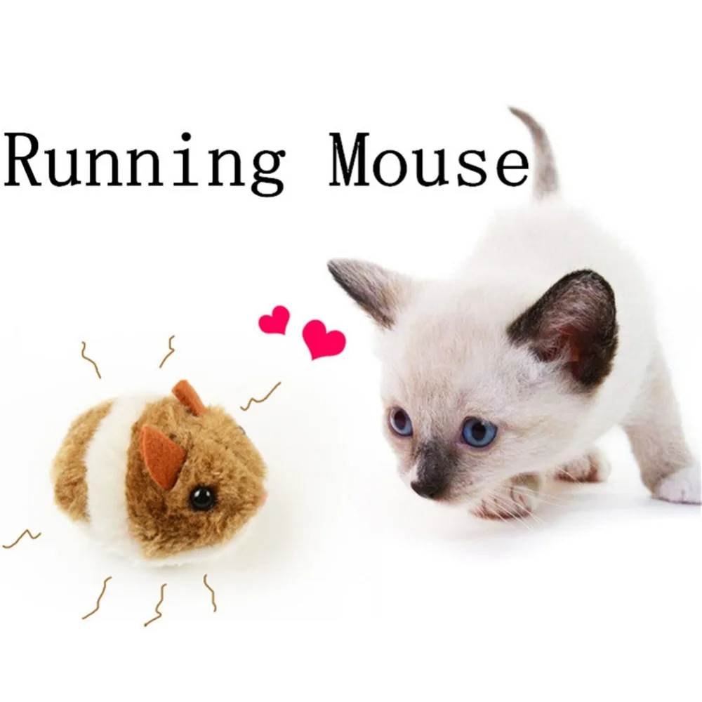 

1pcs Cats Toy Cat Supplies Artificial Mouse Pet Products Pulling Tail Ring Vibrate Run Forward Shock Shake Interactive