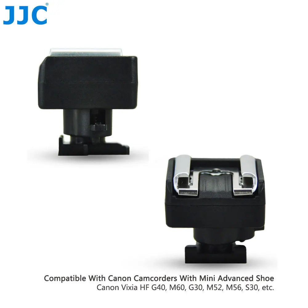 JJC MSA-1 Mini Advanced Hot Shoe To Universal Shoe Adapter for Canon Vixia HF M30HF M300 HF M31 HF M32 HF S10 HF S100 HF S11