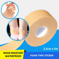 1-Roll 2.5cm*5m Elastic Waterproof Foam Tape Wear-Resistant Bandage Sticker Wound Dressing Sports Sprain Treatment First Aid Kit