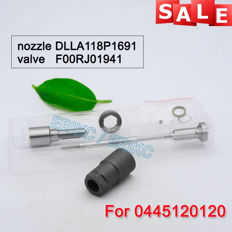 

ERIKC 0445120120 Diesel Injector Parts Overhaul Repair Kit Nozzle DLLA118P1691 Valve F00RJ01941 for Bosch Ford Cargo Volkswagen