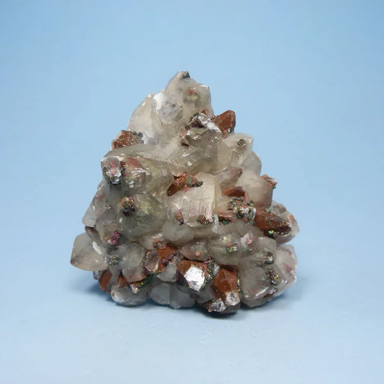 Natural mineral calcite pyrite associated minerals in rocks mineral specimen collection of teaching science