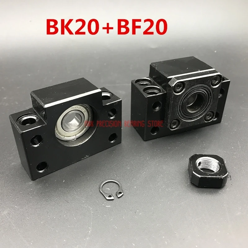

2023 AXK Linear Rail Free Shipping Bk20 Bf20 Set : One Pc Of And For Sfu2505 Sfu2510 Ball Screw End Support Cnc Parts Xyz