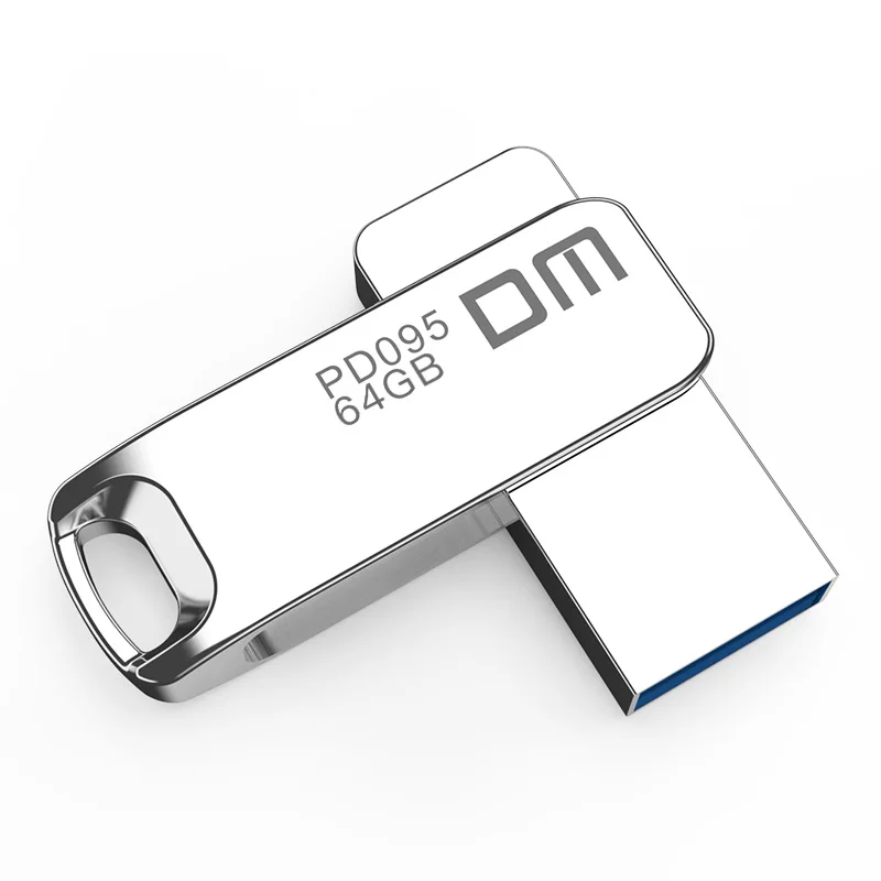 DM PD095 USB 플래시 드라이브 32 기가 바이트 풀 메탈 Pendrive 마이크로 메모리 스틱 64 기가 바이트 실제 용량 16 기가 바이트 실버 U 디스크