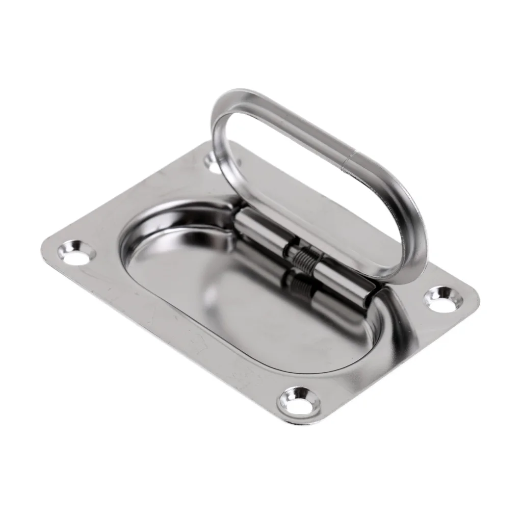 High Quality 316 Stainless Steel Marine Boat Hatch Locker Cabinet Lifting/ Pull Ring Handle Easy Installation