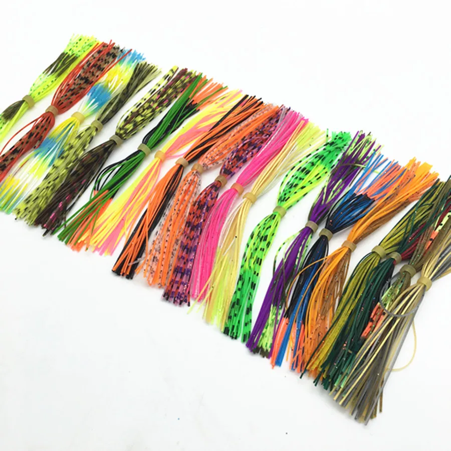 25Bundles*Fishing Fly Tying Accessories Squid Rubber Thread Silicone Skirts DIY Spinnerbatis Buzzbaits Rubber Jig Lure