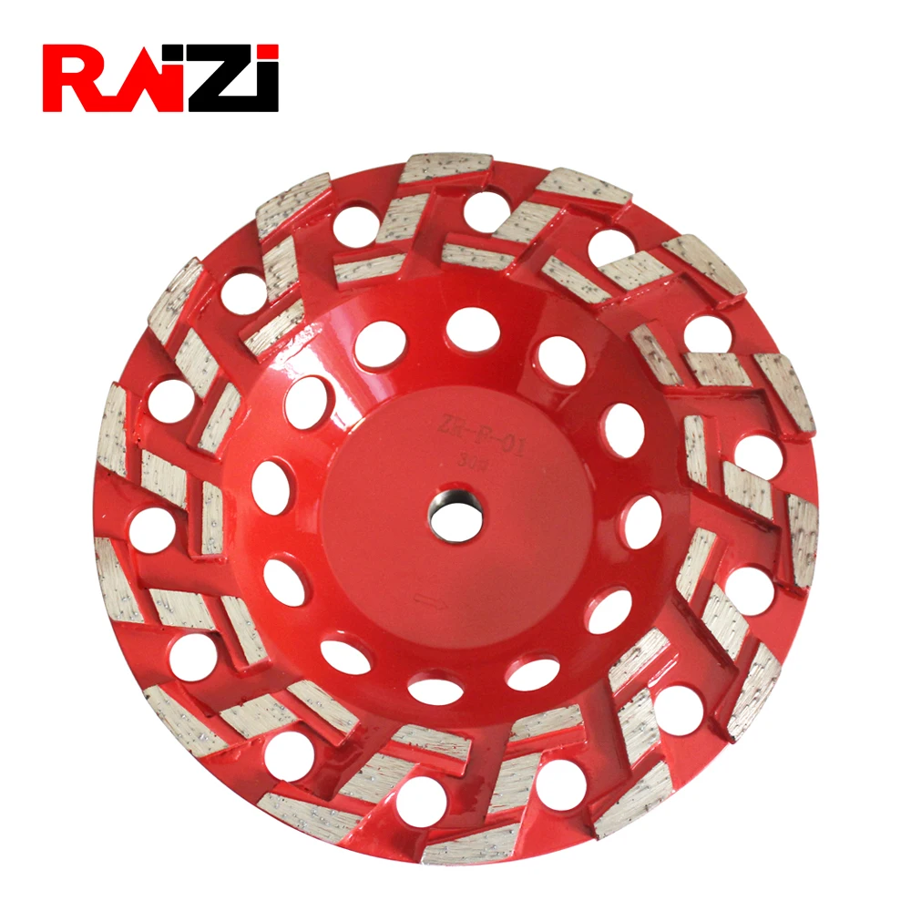 Raizi 125/180 ملليمتر أفضل ملموسة طحن عجلة ل زاوية طاحونة #60 الصناعية المهنية المعادن السندات الماس طحن كأس عجلة