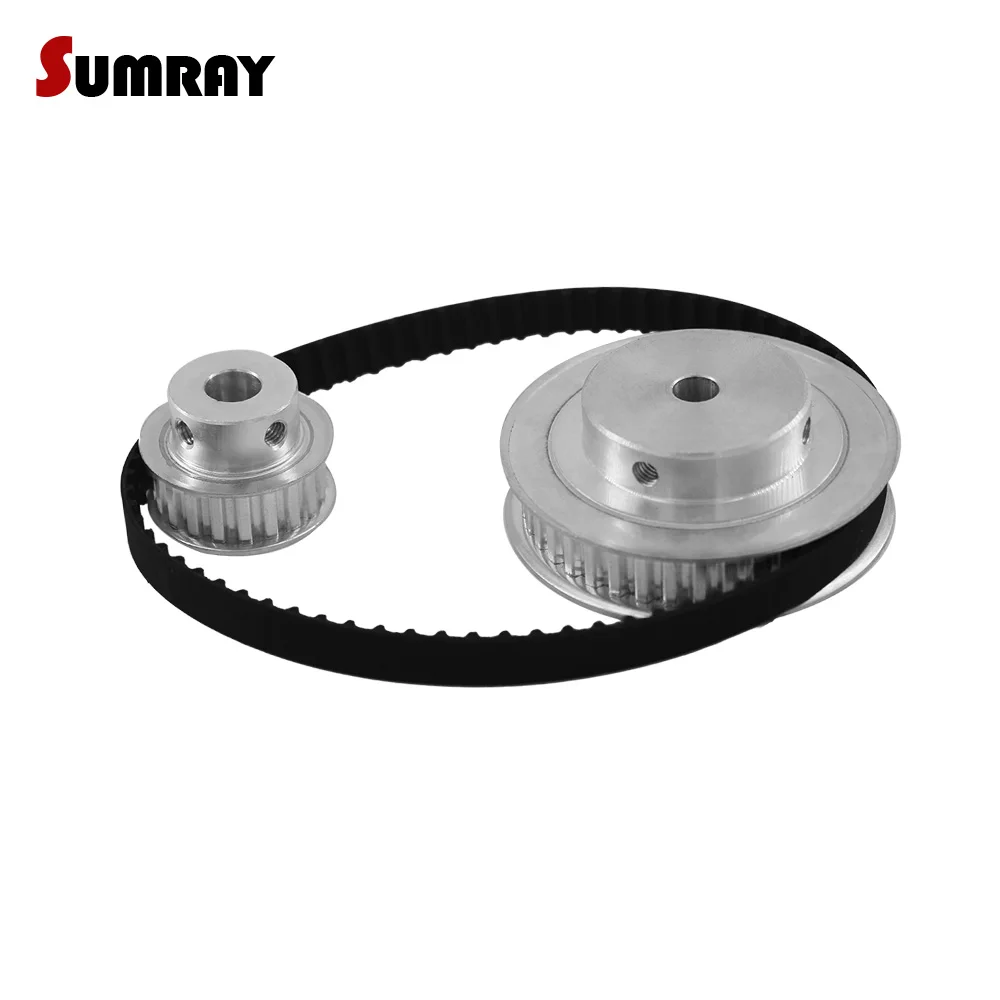 XL Timing Pulley Belt Set XL 20T 40T Reduction 1:2 140XL Transmission Belt 100mm Center Distance Tooth Belt Pulley Kit