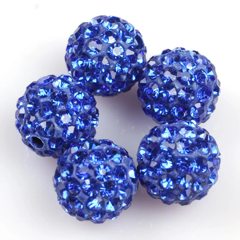 10mm de diamantes de imitación de arcilla Multicolor, cuentas sueltas de bola de discoteca de cristal CZ para la fabricación de joyas, 10 Uds. Para