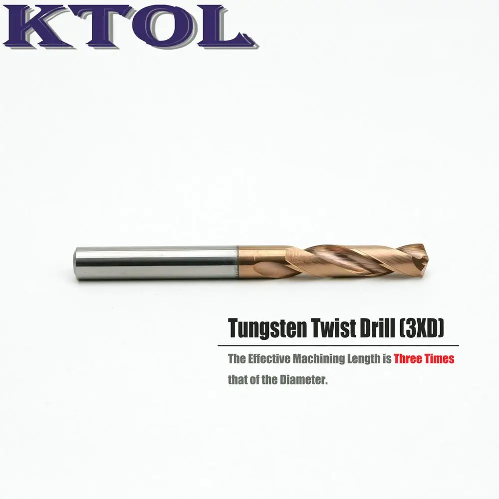 1 pc CED5.1-6. 0 millimetri di Titanio Carburo di Tungsteno Punte per Metallo 3D Torsione Ferro Acciaio Trapani Fresa Strumento Interno di Raffreddamento