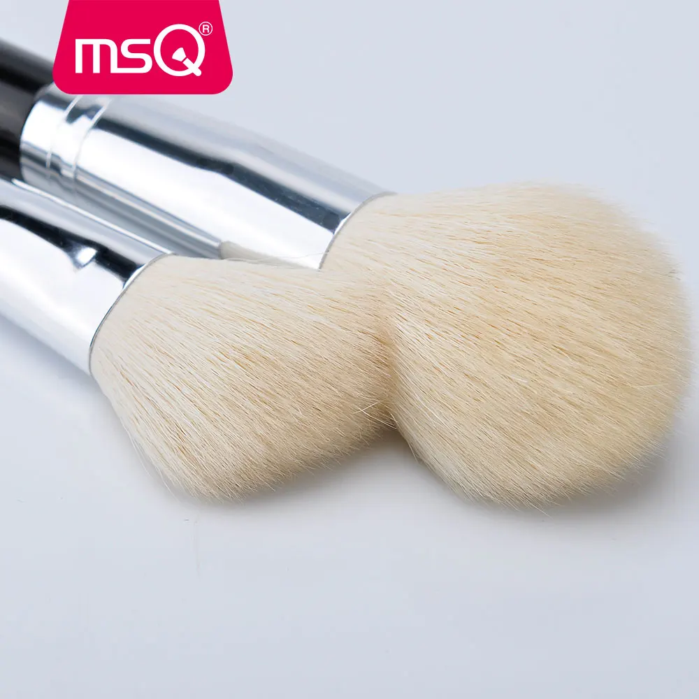 MSQ 2pcs Big Goat Hair Powder Makeup Brushes Blusher Contour Make Up Brush Set Beauty Make-up Tool