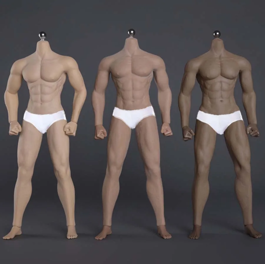 

New 1/6 Figure Strong male soldier muscle SUPER Flexible Seamless Body With Metal Skeleton Soldiers Doll Toys Male Body Toys
