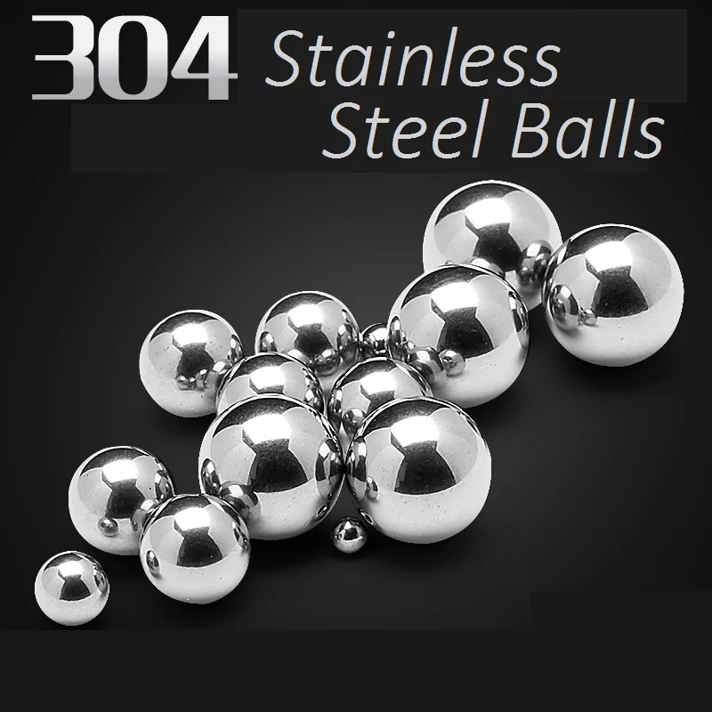 

304 Stainless Steel Balls 2mm 2.381mm 2.5mm 3mm 4mm 5mm 6mm 7mm 8mm 9mm 9.525mm 10mm 11mm 12mm for Ball Bearings Steel Beads