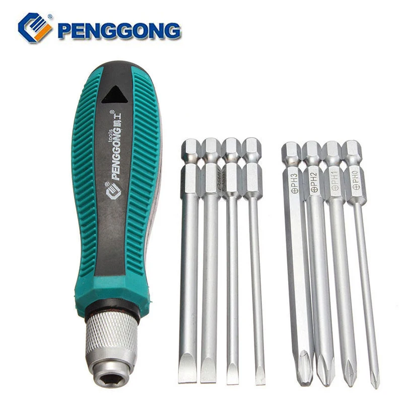 HOEN 9Pcs/set Precision Screwdriver Set Phillips/Slotted Screwdriver Bits Magnetic Home Appliances Repair Hand Tools