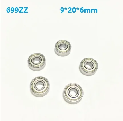 

100pcs/lot 9x20x6mm 699ZZ 699Z 699 ZZ Z Bearing 9*20*6mm Deep Groove Ball Bearings Miniature mini bearings