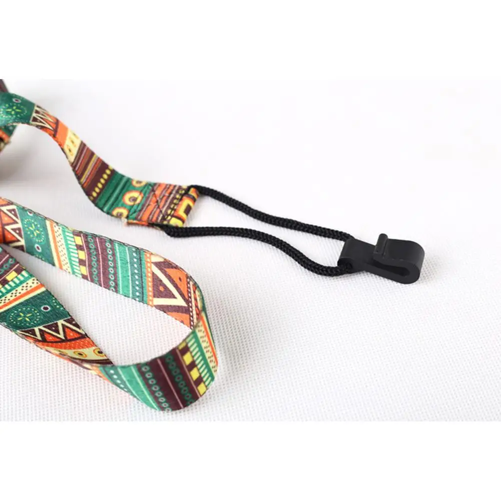 Ethnic Style Ukulele Strap Durable Adjustable Printing Ribbon Clip-on Hawaii Guitar Belt Sling Instrument Guitar Accessories