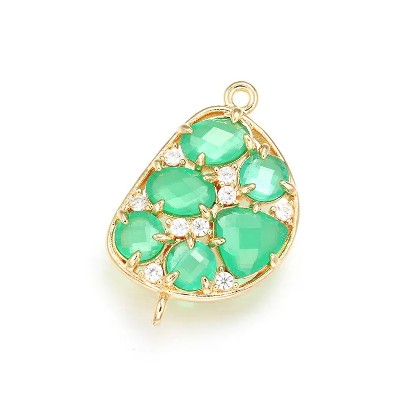 ZHUKOU-Connecteurs Cubique en Laiton et Clip de Conique, 16x26mm, Accessoires de Bijoux à Faire Soi-Même, Modèle VS333, Trou de 1.2mm
