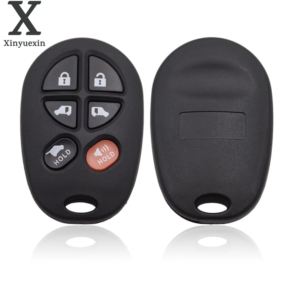 

Xinyuexin 6 Buttons Replacement Remote Car Key Shell for Toyota Sienna 2004-2018 Keyless Entry Control Car Key Fob