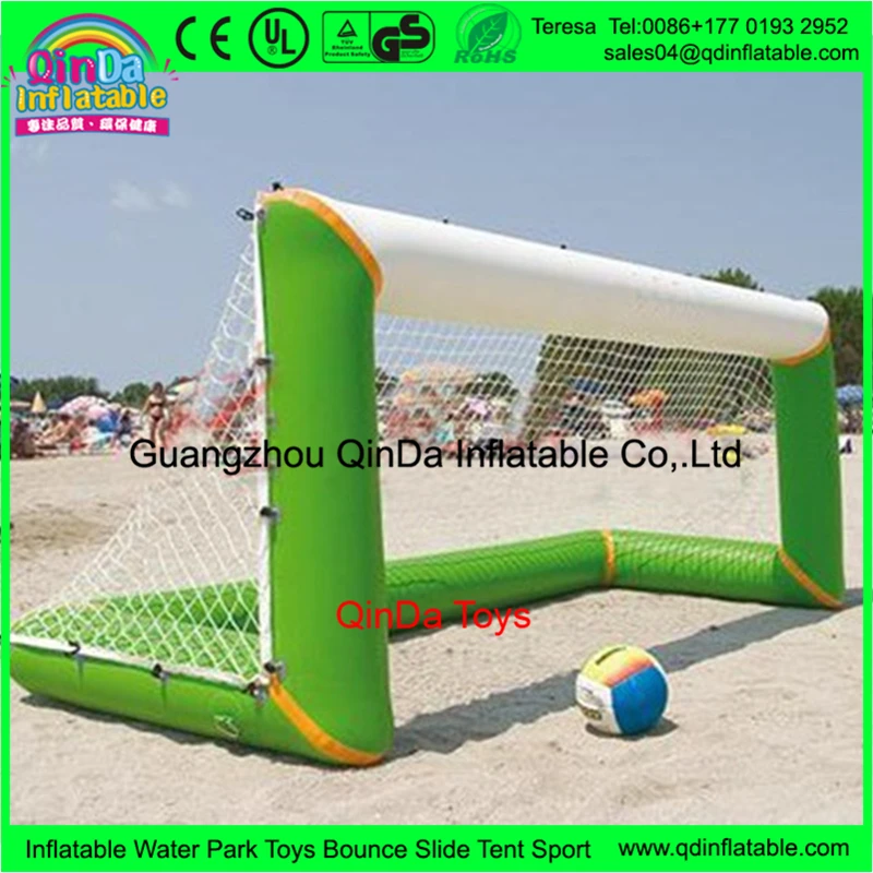 3m Long Floating Beach Game Kids Shooting Practise Inflated Soccer Goal Set Inflatable Water Sports