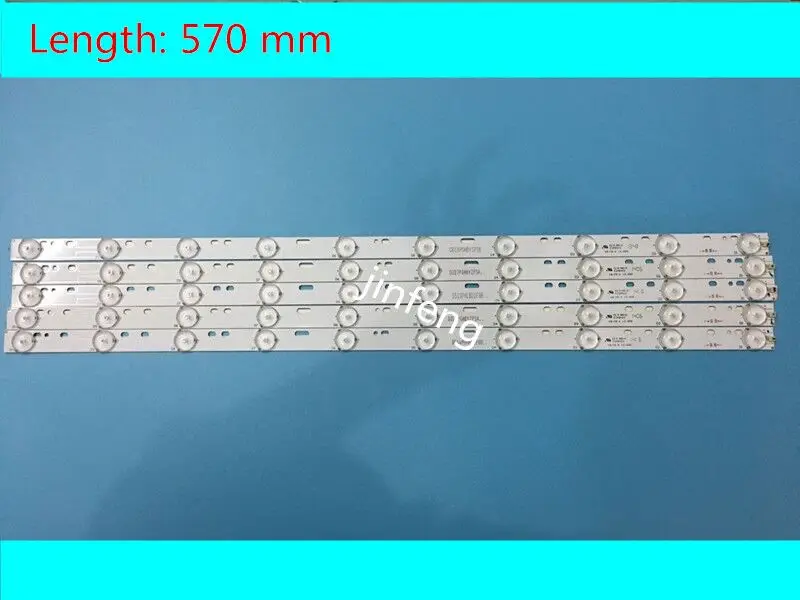 New 6 PCS/lot10LEDs*3V 32'' 570mm*17mm LED Backlight Lamps LED Strips Optical Lens Fliter for TV Monitor Panel