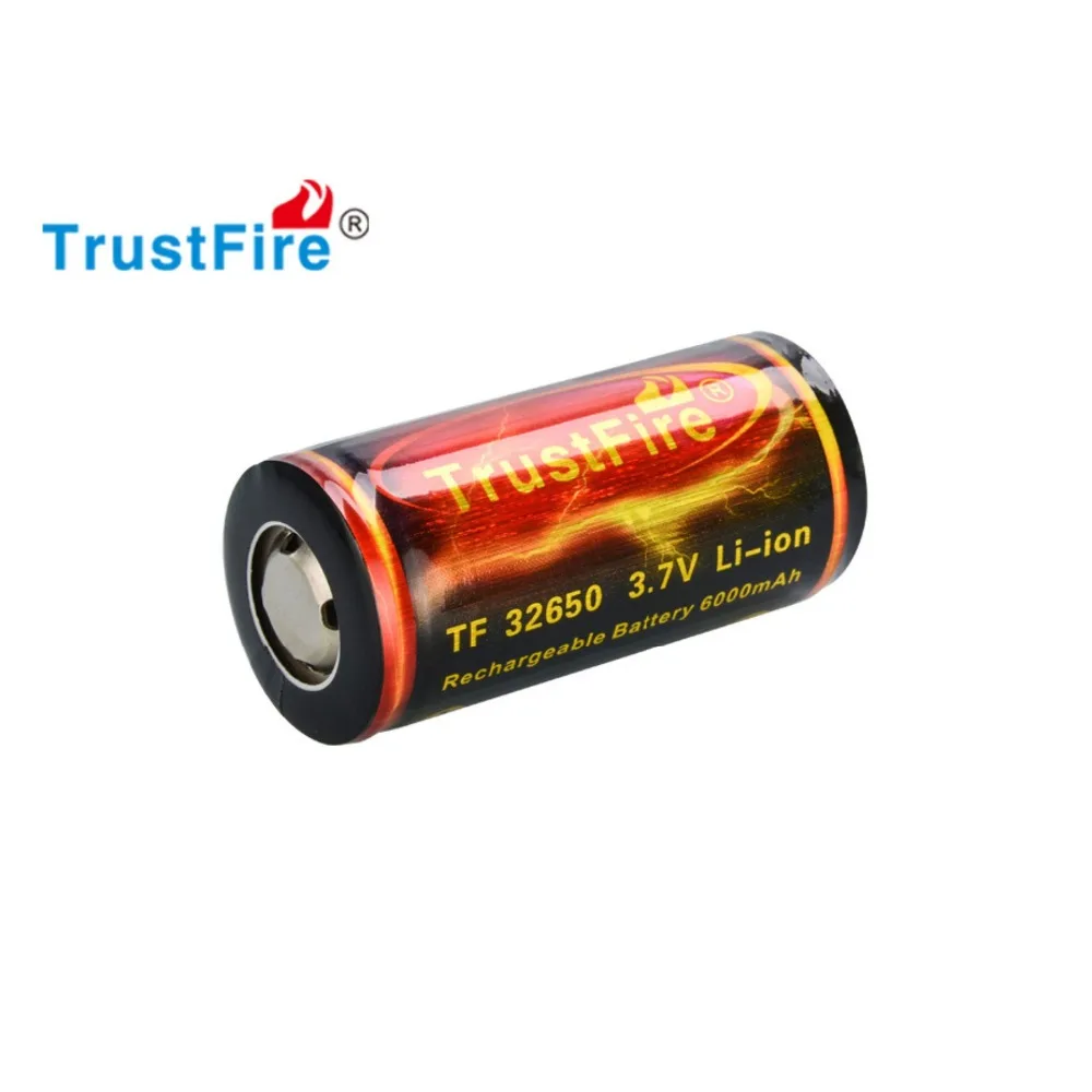 

2pcs/lot TrustFire 6000mah 3.7V 32650 Lithium Li ion Rechargeable Battery With PCB Protected for LED Flashlight