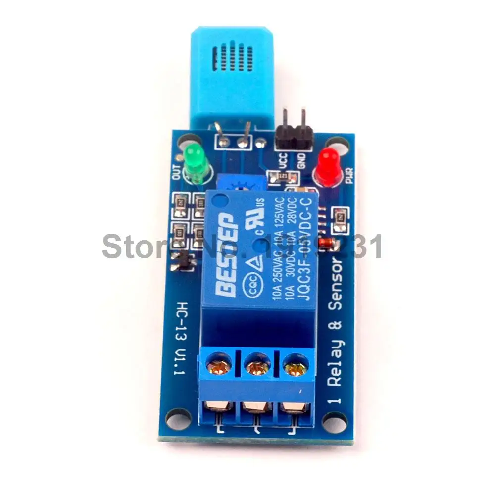 HR202 DC 5V 1 Channal 1CH 5V Humidity Sensitive Switch Relay Module Humidity Controller Humidity Sensor Module With Indicator