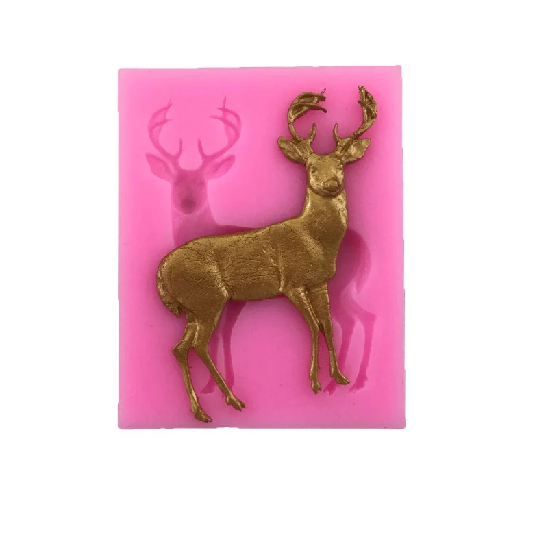 Sugarcraft Deer silicone mold fondant mold cake decorating tools chocolate gumpaste mold