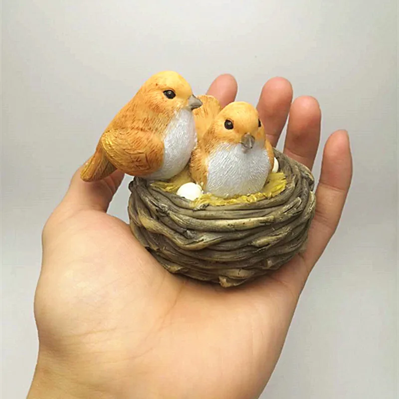 Silicone Mould 3D Creative Outdoor Garden Bird Cute Bird Nest Handmade Soap Mould DIY Chocolate Cake Decorating Tool Food Mould