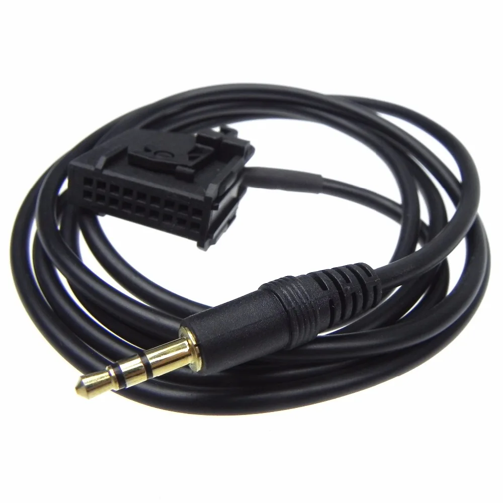 

1pcs/lot High Quality 3.5mm AUX Audio Input Cable For VW Passat Touareg Golf V AUDI MFD2 RNS2 cable length 142