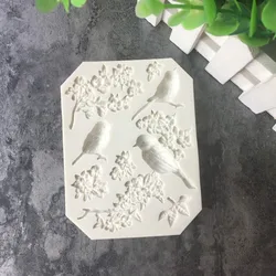 Sugarcraft Bird and Flower silicone mold fondant mold cake decorating tools chocolate gumpaste mold