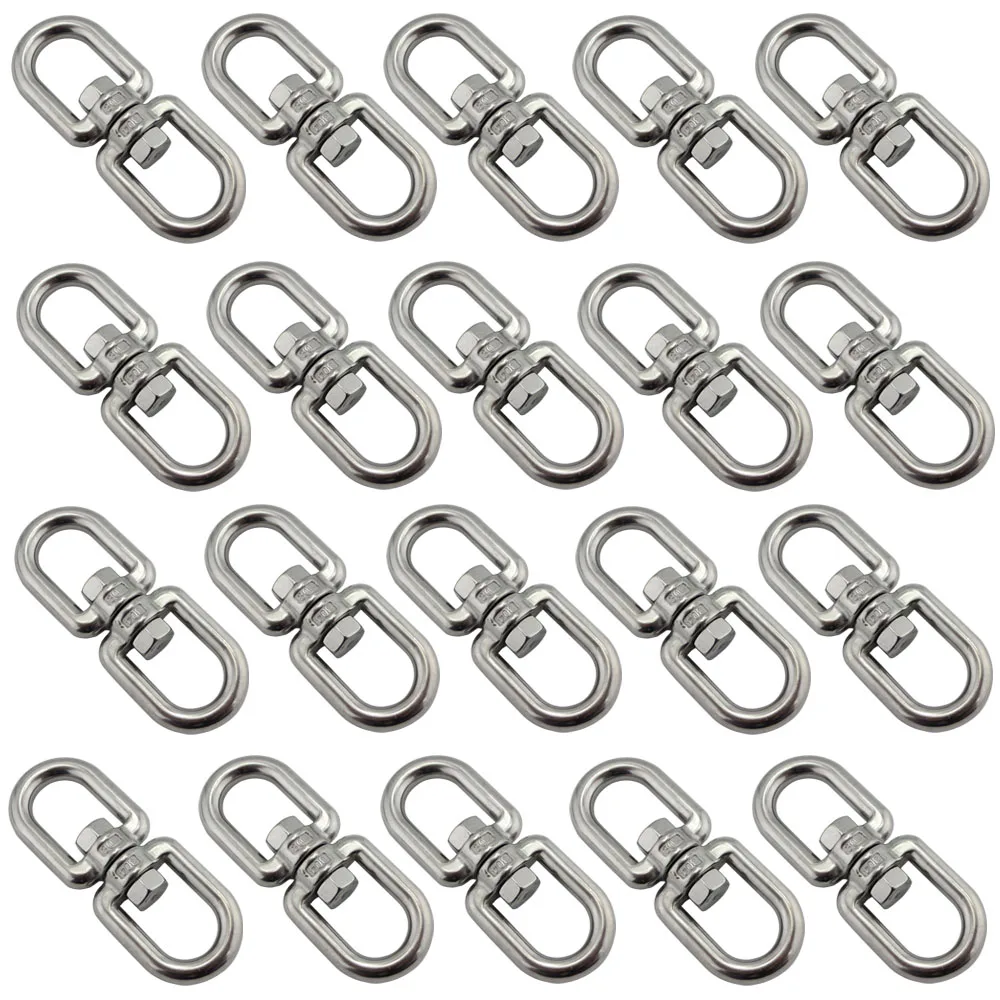 

Stainless Steel Marine Chain Eye Eye Swivel SUS304 Double Eyes Boat Mooring Swivel 20pcs 5mm