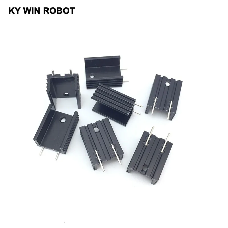 10pcs  Aluminium TO-220 Heatsink TO 220 Heat Sink Transistor Radiator TO220 Cooler Cooling 15*10*20MM With 2Pin