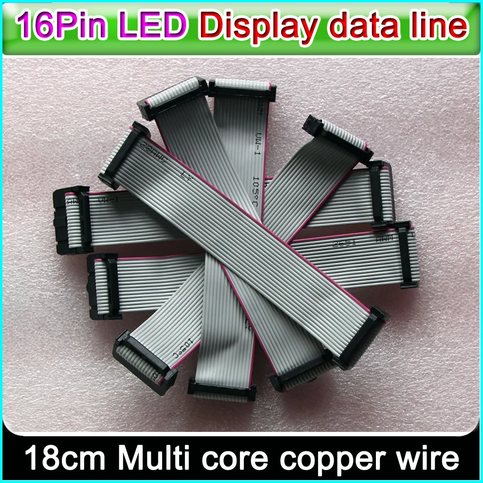 

LED display data line,16 Pin Flexible Flat Cable 16cm length, P3 P5 P6 P10 Single&double color Full color Signal connecting line