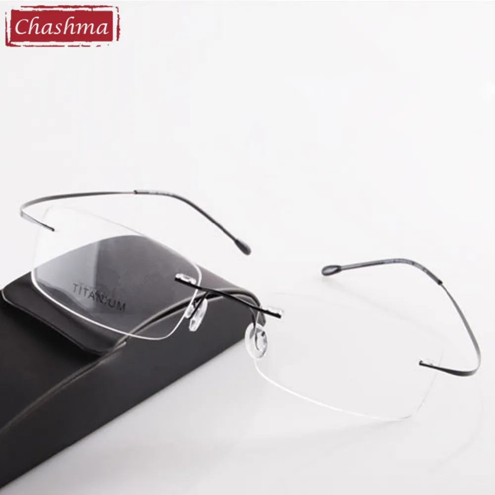 

Chashma Brand Titanium Optical Glasses Women and Men Fashion Rimless Ultra Light 2 G Only Optical Glasses Frame