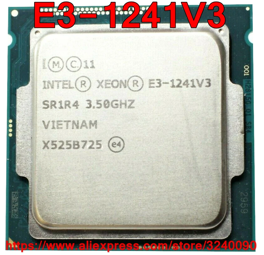 

Original Intel CPU Xeon E3-1241V3 Processor 3.50GHz 6M 80W Quad-Core E3 1241V3 LGA1150 free shipping E3-1241 V3 E3 1241 V3