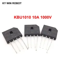 5 piezas 10A 1000V DIP-4 diodo rectificador de puente KBU1010