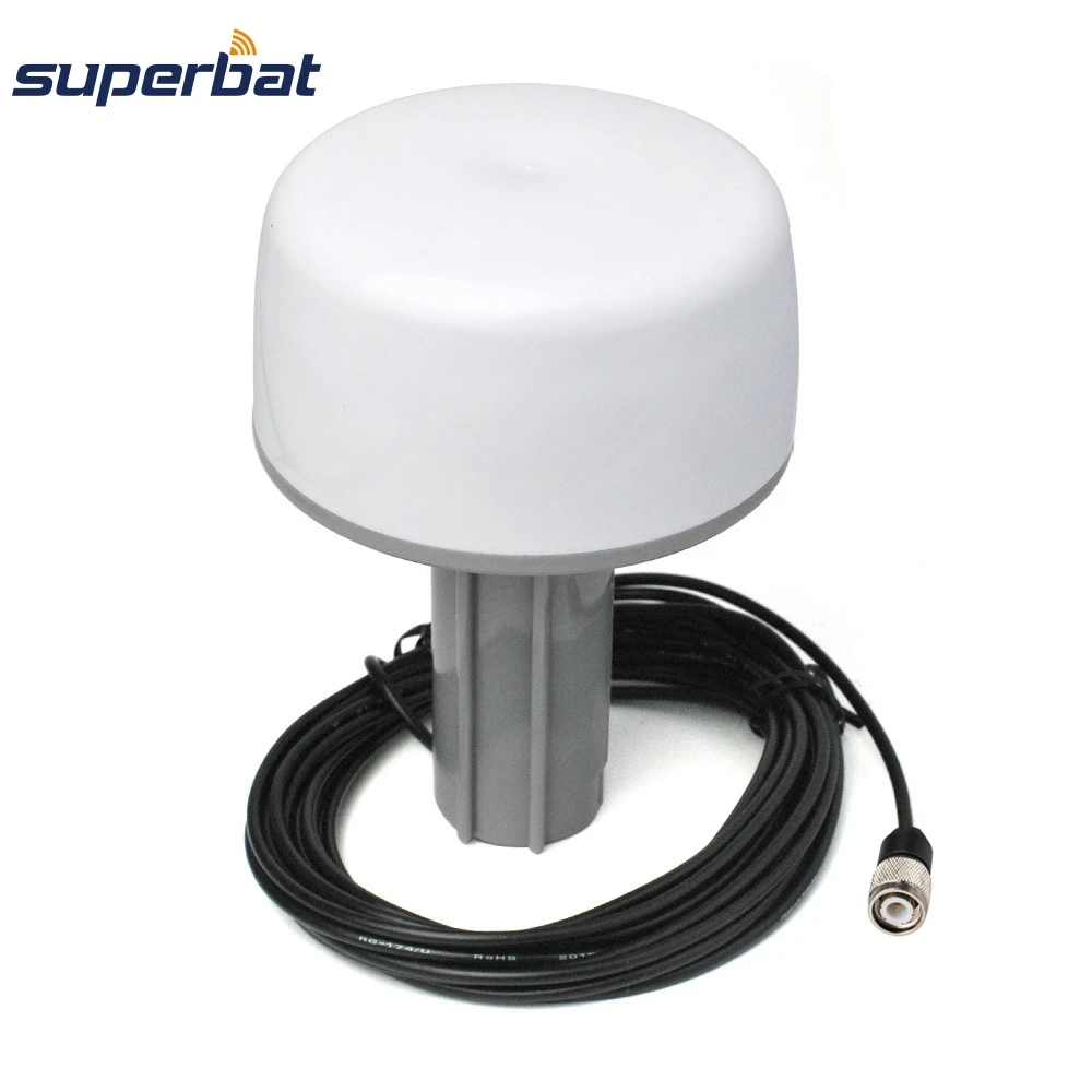 Superbat Marine Yacht GPS Antenna 1575.42MHz with 10M Cable TNC Male Connector Navigation Signal Booster for Aerial Timing