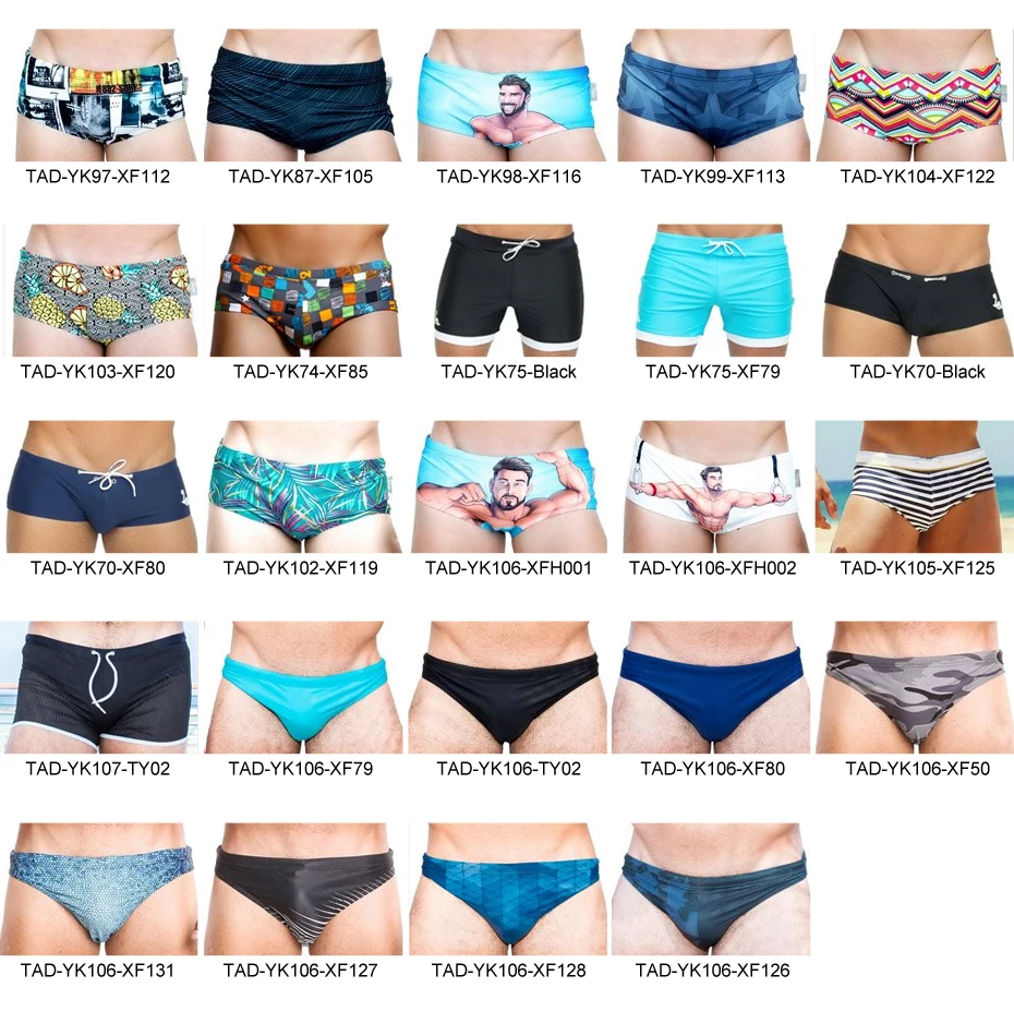 Taddlee Brand Pack of 4 Swimwear Men Swimsuits Swim Boxer Briefs Bikini Gay Penis Pouch Low Rise Swimming Surf Board Shorts New