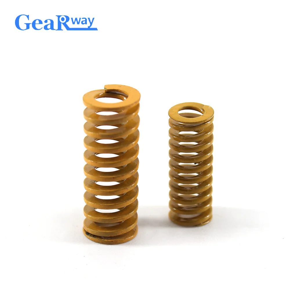 5pcs Yellow Die Spring Lightest Loading Compression Spring TF8x20/8x25/8x30/8x50/8x55mm 58% Compression Ratio Mould Spring image 2