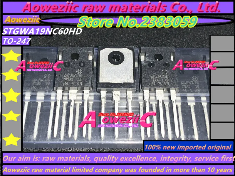 Aoweziic 100% New Imported Nriginal STGWA19NC60HD GWA19NC60HD STGW38IH130D GW38IH130D STGW45HF60WD GW45HF60WD TO-247 Transistor