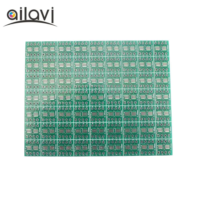 100pcs/lot 12x12mm SOP8 SSOP8 TSSOP8 patch to DIP pin pitch 0.65mm to 1.27mm adapter board Pitch-row 2.54MM